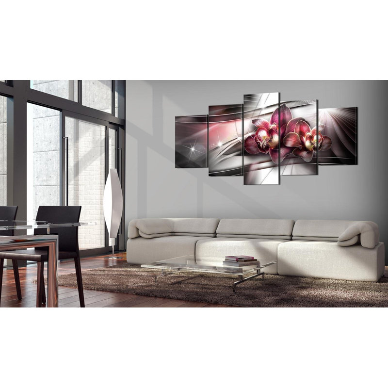 Beauté foncée sur toile, ensemble de 5 pièces, H 40 po x l 80 po x P 0,7 po
