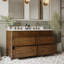 Meuble-lavabo double 60 po avec comptoir Statuario-120824470-121676804