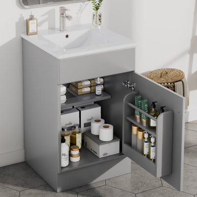 20" Bathroom Vanity With Drop-In Ceramic Sink