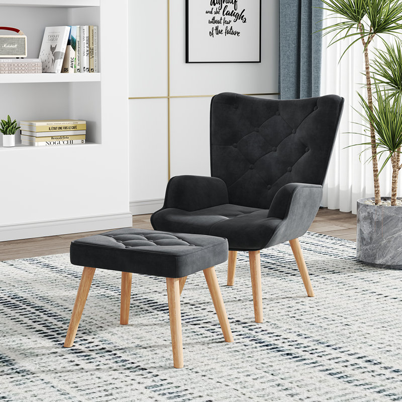 Nicolle Accent Chair with Footstool