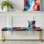 Banc rembourré camouflage doré-135573937
