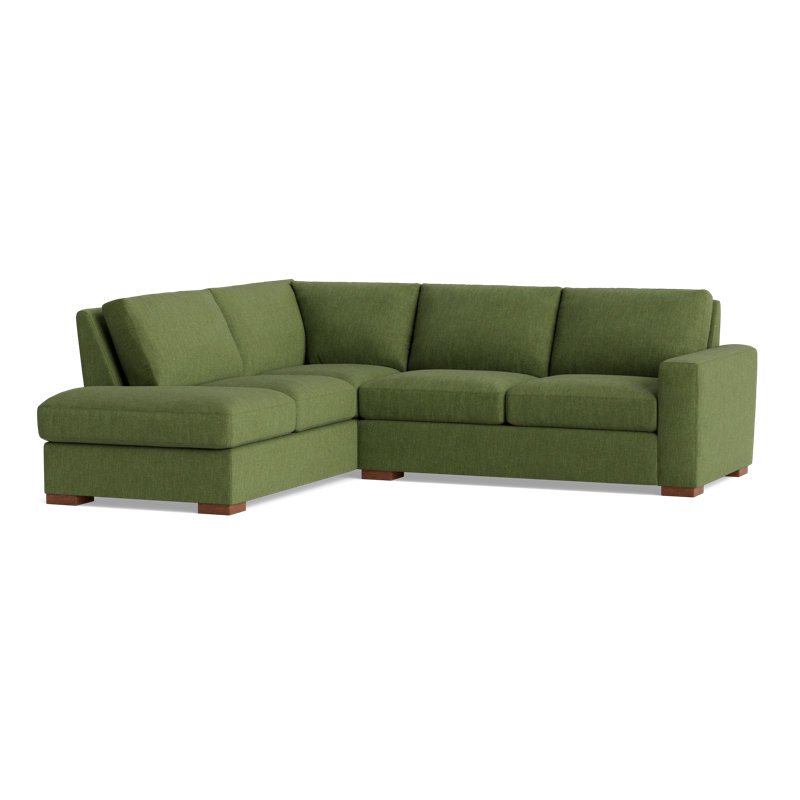 Couch Potato Sectional, Left Hand Facing, Performance Weave - Basil