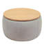 Repose-pieds rond avec rangement Dariyan-1029302365