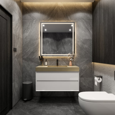 42'' Single Bathroom Vanity Base Only in White