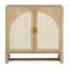 Armoire de rangement 1 pièce en rotin avec porte arquée et buffet pour la cuisine du salon