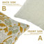 Coussin décoratif en lin fabriqué à la main à motif de blocs Fabigurine Mayur - 22 po x 22 po-105986684-105986680-105986685