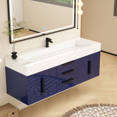 Meuble-lavabo mural simple 60 po Jessica