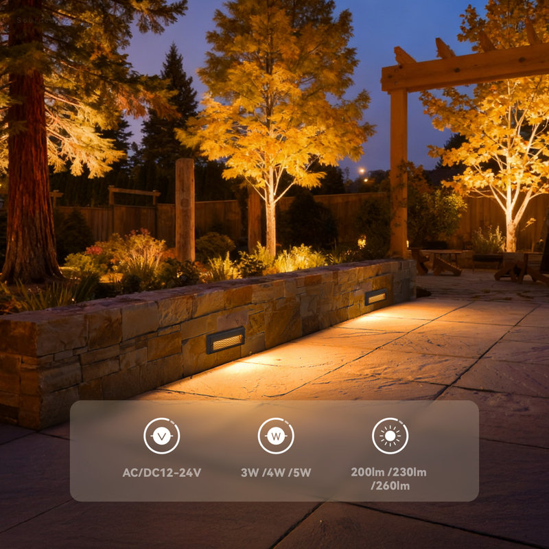 9" Low Voltage LED Step Lights, Dimmable 5CCT Aluminum Landscape Stair Lights, 12-24V AC/DC, Anti-Glare 3/4/5W Outdoor Deck Light, Oil Rubbed Bronze
