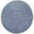 4' Blue And Grey Round Striped Non Skid Indoor Outdoor Area Rug