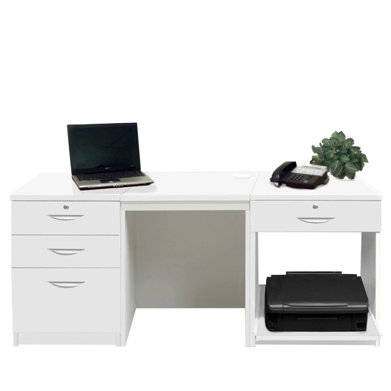 Walshaw Solid Wood Writing Desk, Matte White