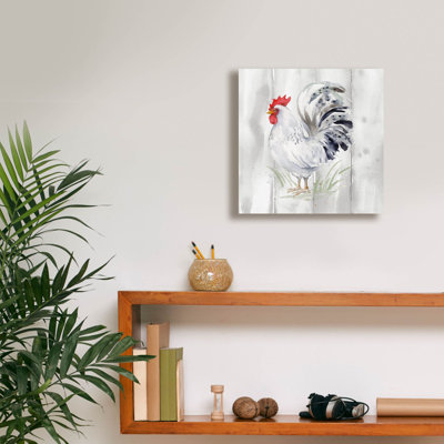 «Home To Roost 4 Barn Board» par August Grove® par Katrina Pete, art mural sur toile, 37 po x 37 po