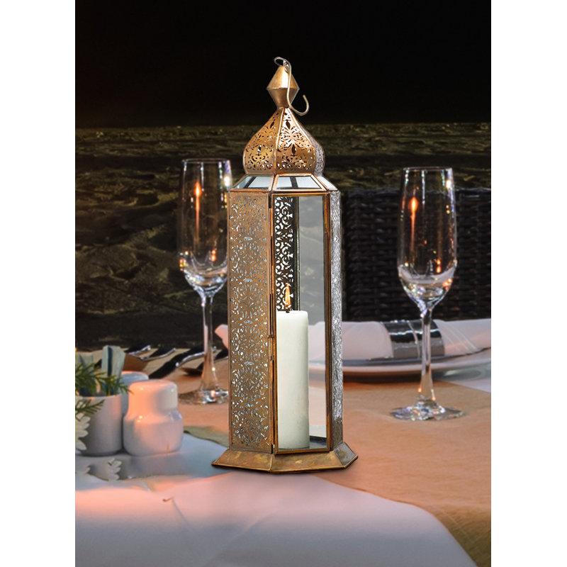 16'' H Glass Tabletop Tealight Holder