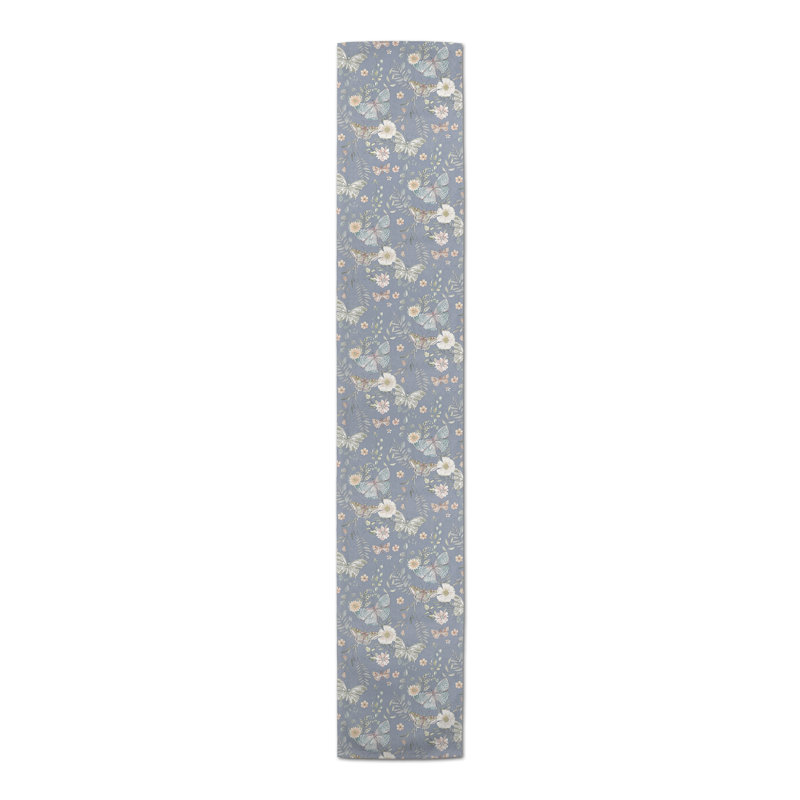 Chemin de table Camilya, 72 po x 16 po, Bleu