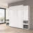 Maile High-Gloss Scratch-Resistant Murphy Bed and Storage Cabinets with Door and Pull-Out Shelf-100677290