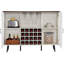 Armoire à vin blanche avec tablettes amovibles et porte-verres