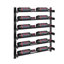 Support à vin mural en chrome et noir mat Abbie-Marie pour 54 bouteilles - H 45 po x l 14,75 po-2031484344-2031484320