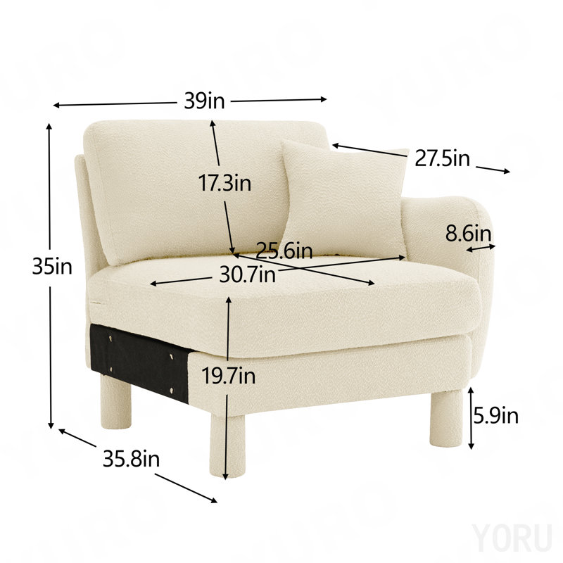 Canapé Rsf avec coussin polyester - beige