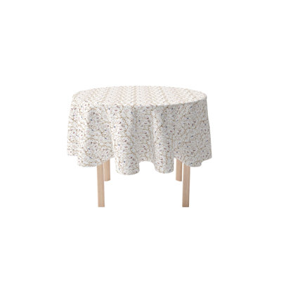 Geonaa Round Floral Cotton Twill Tablecloth