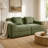 Modular 2 Seat Loveseat Boneless Sofa, Cloud Sectional Couch With Deep Seat, Modern Modular 2-Seat Sofa Couch With Throw Pillows Corduroy Fabric-1442581075