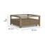 Table basse carrée avec roulettes Drift