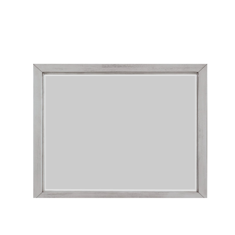Scheller Wood Flat Wall Mirror
