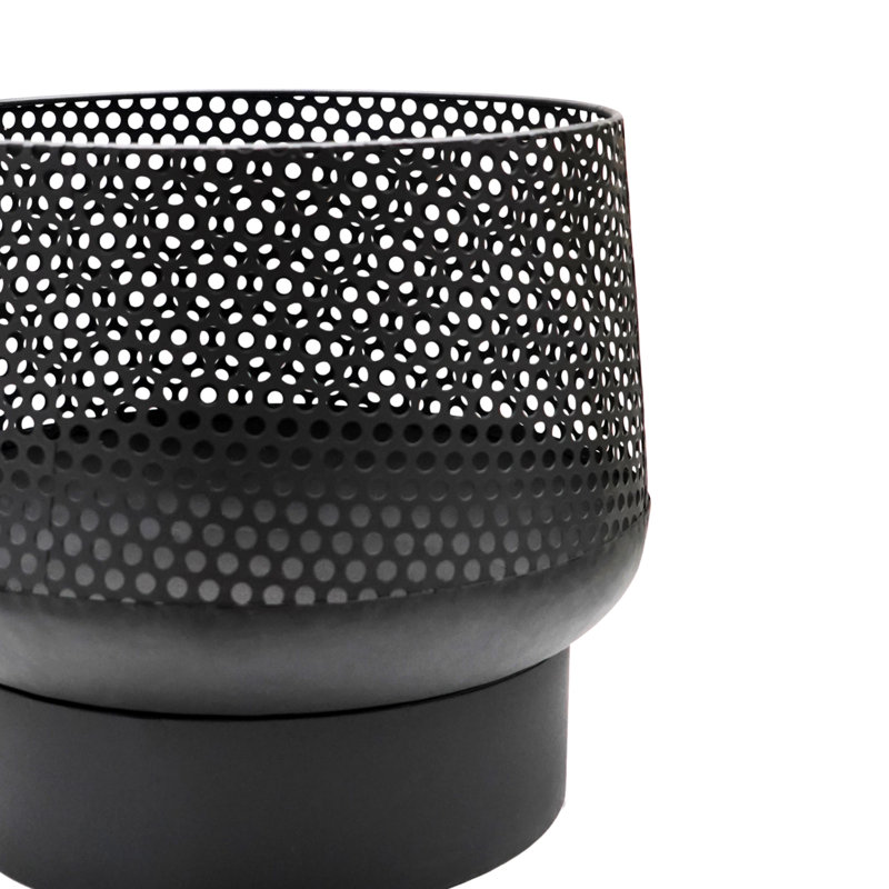  Metal Outdoor Fire Pit, Black