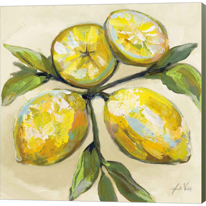 «Lemons On Cream» par Jeanette Vertentes, art mural sur toile