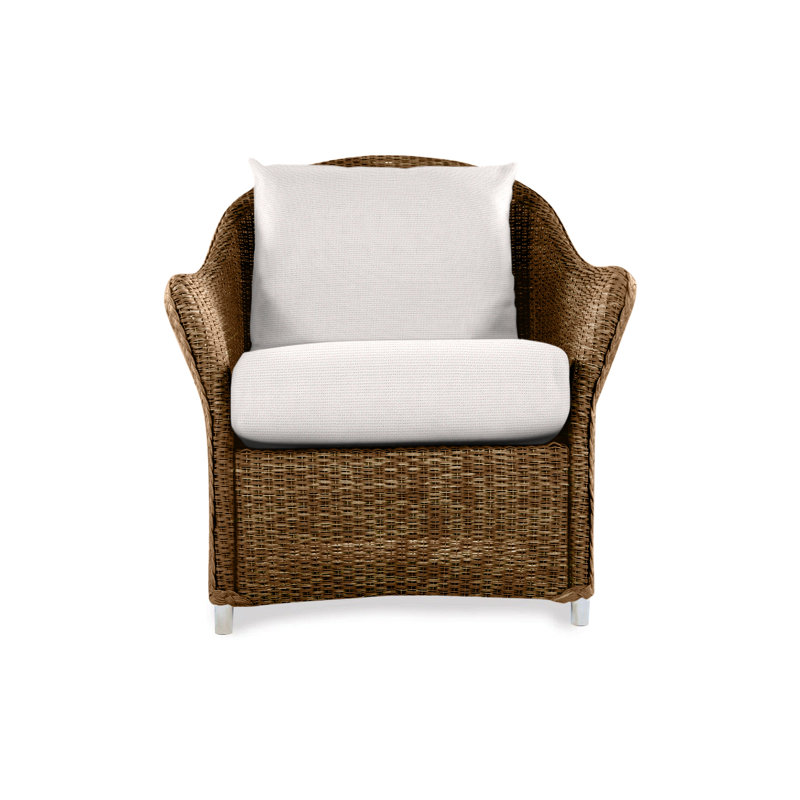 Weekend Retreat Outdoor Lounge Chair, White, Sailcloth Salt