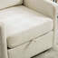 Chaise d'appoint carrée pivotante - Rangement caché - Chenille - Beige-281941507