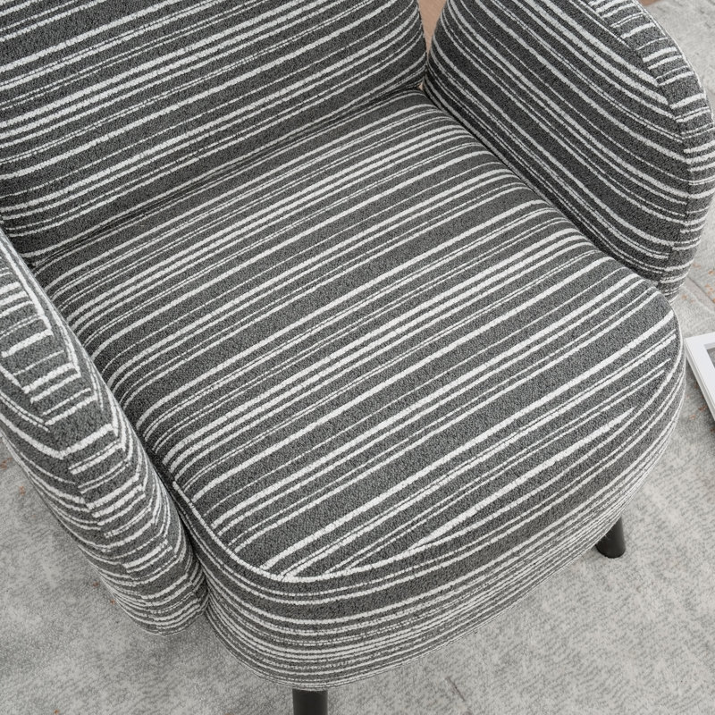 Chaise avec accoudoirs rembourrés 30,3 po, Gris