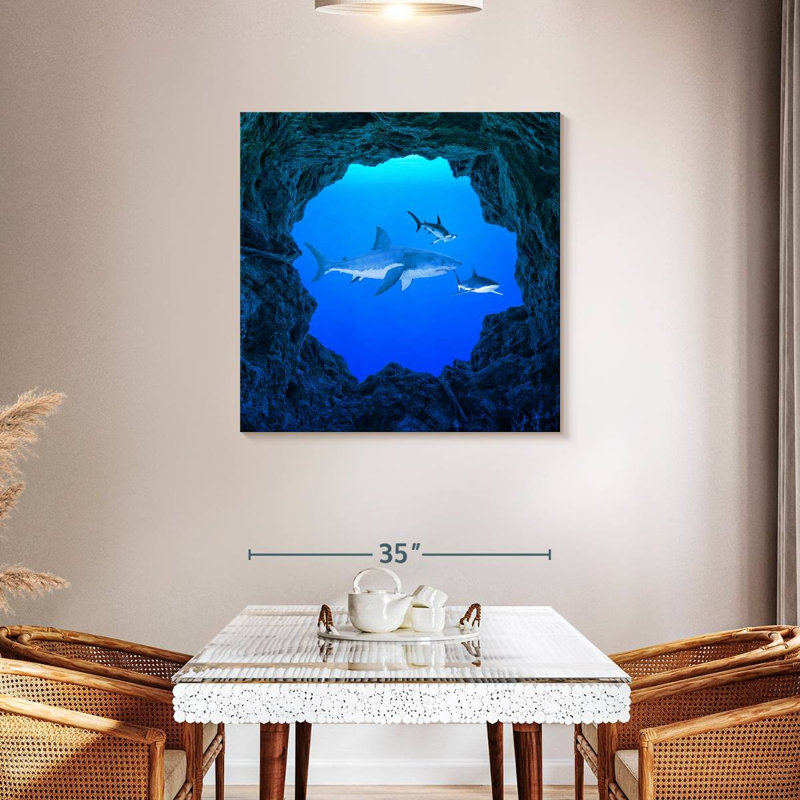 Brampt Sharks Ocean Hole, 36" H x 36" W