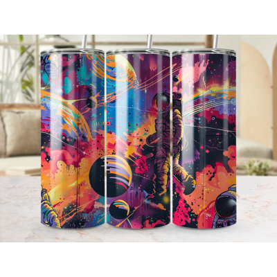 Choose Handmade Tumblers 591 mL Vacuum Insulated Stainless Steel (18/8) Travel Tumbler with Straw