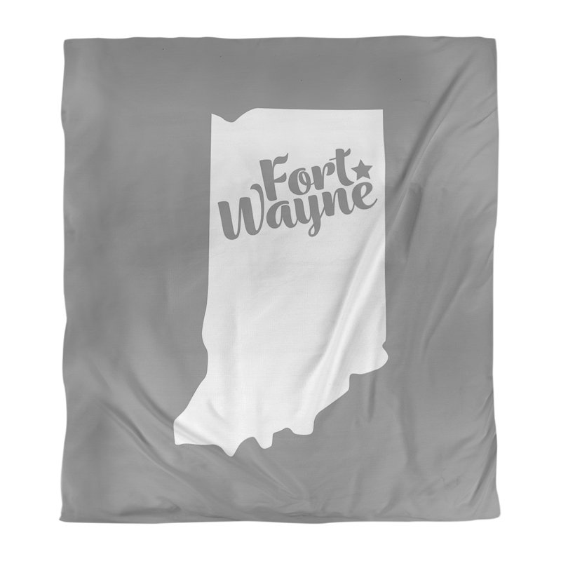 Housse de couette simple fort wayne Indiana, Housse de couette pour lit simple, Gris, Polyester brossé