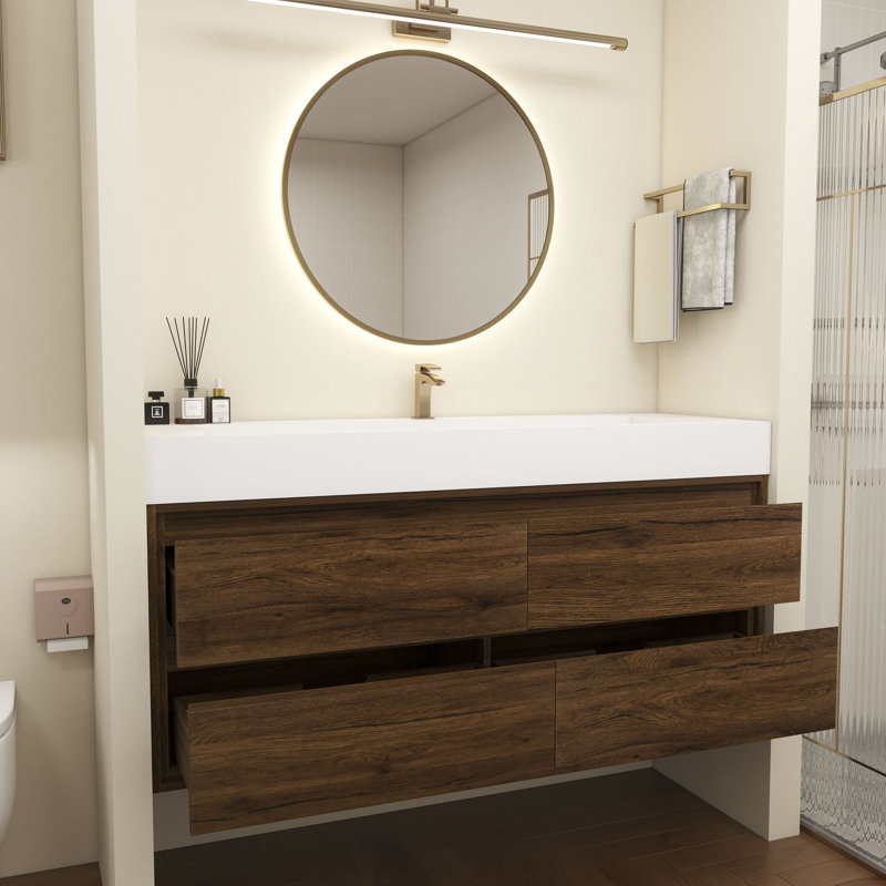 Victoria 60''Bathroom Vanity Base, Rosewood