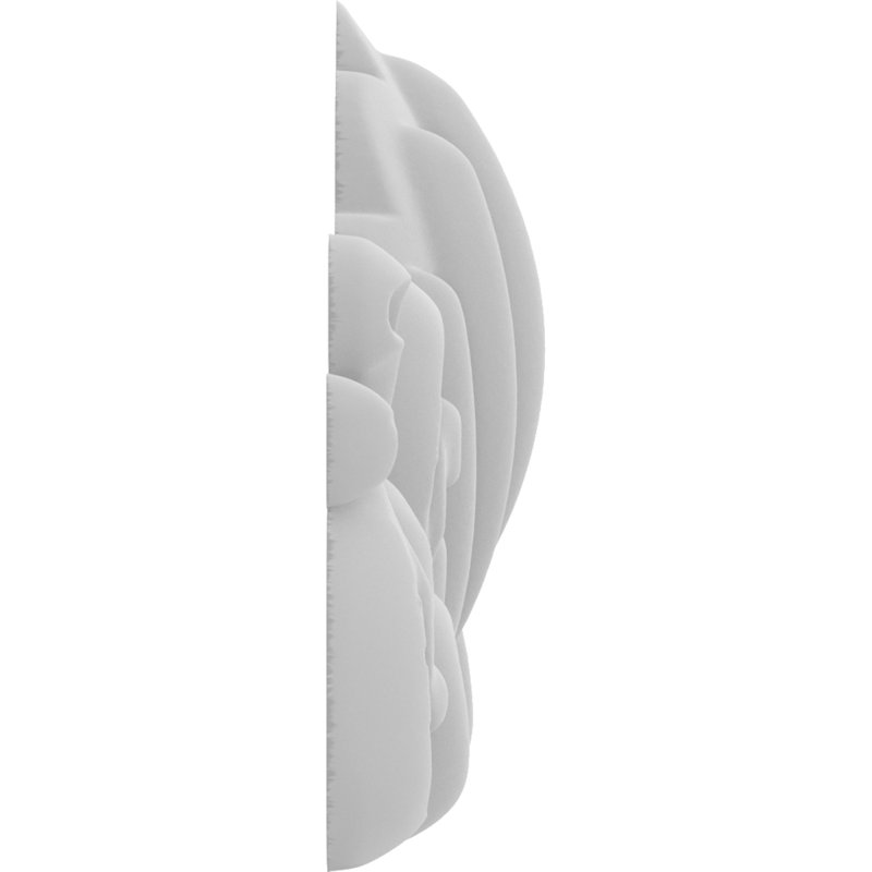 Rosette afton, H 1 po x l 1 po x P 0,25 po