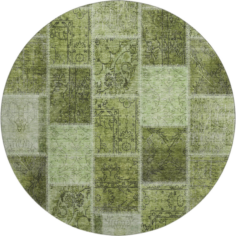 Premium Machine Washable Prisco Olive Rug