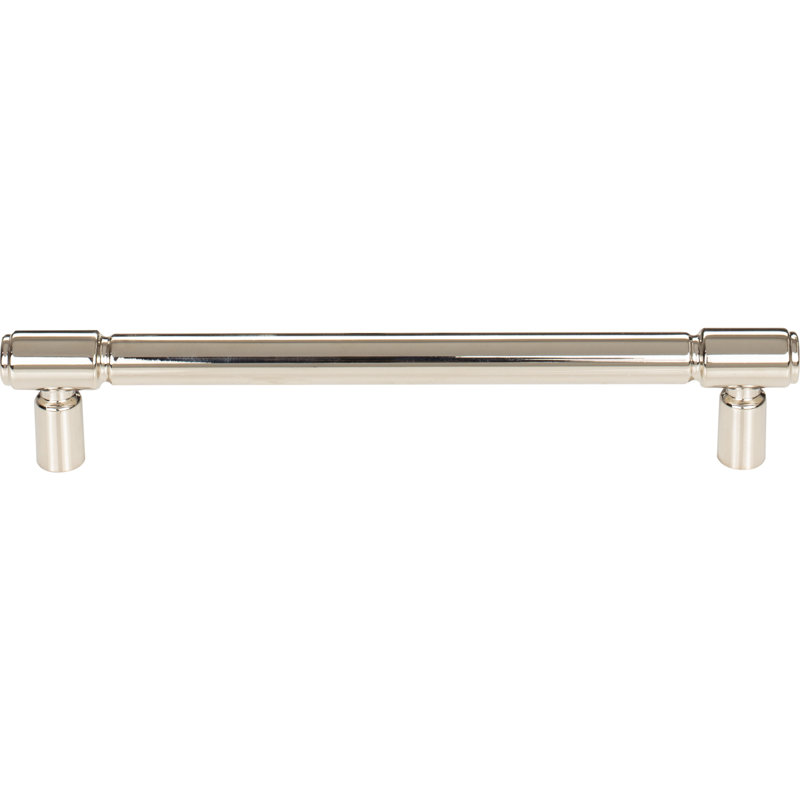 Clarence Bar pull, Polished Nickel, 6 5/16" Center to Center