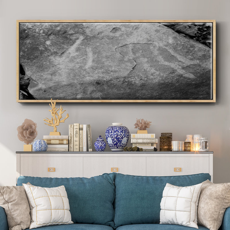 Found Textures XVII- Framed Canvas, 8" H x 20" W