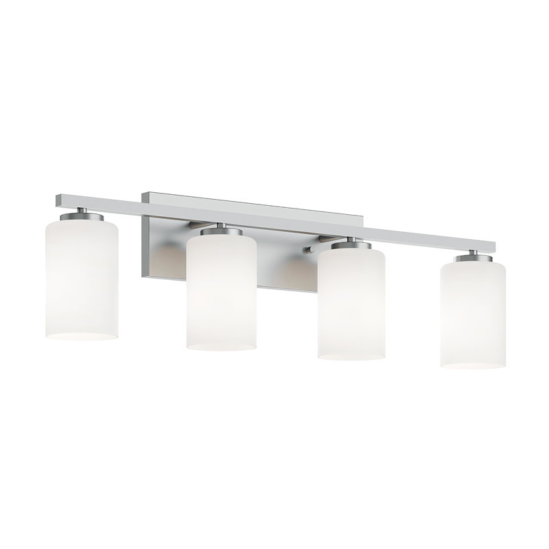 Emzie 31'' Vanity - Clear Glass Shade, Satin Nickel