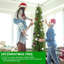Arbre de Noël au crayon 5 pi - Arbre en PVC mince avec 263 pointes, conception compacte, support en métal stable, parfait pour les petits espaces et les coins-1253069882