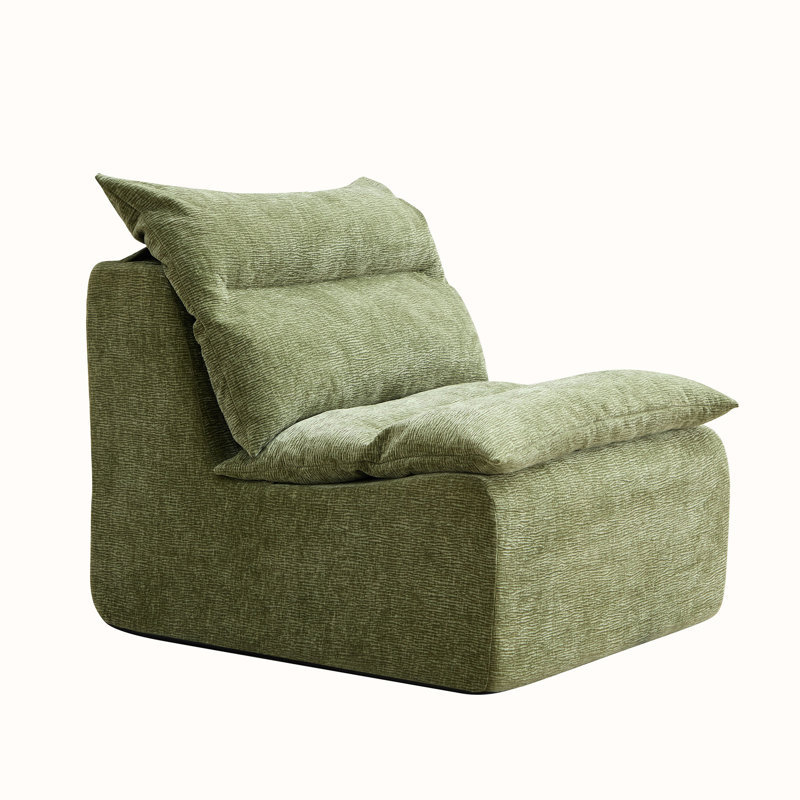 Bean Bag Chair Lounger, Green Polyester
