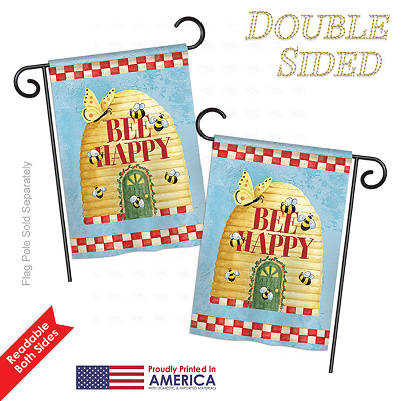 2 côtés 19 po x 13 po drapeau de jardin, Polyester/Mélange de polyester