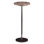 Rochester 10" Side Table in Dark Emperador Marble with Casted Base