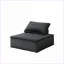 Canapés modulaires | Velours noir 120 po 5 pièces capitonné pour le salon | Noir | Velours