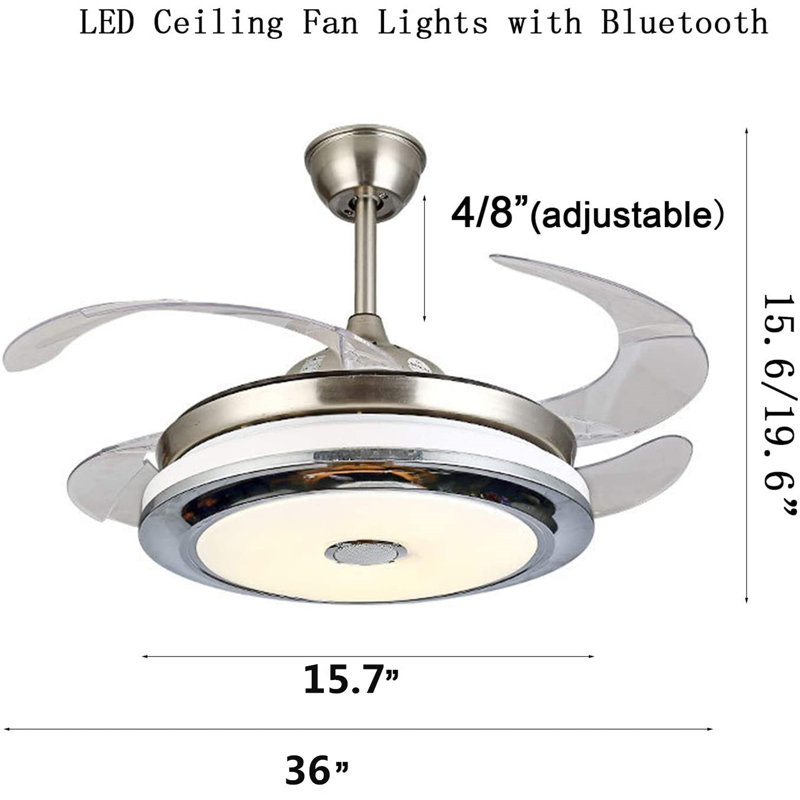Minuka 42'' Ceiling Fan with LED Lights, Iron
