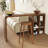 Retro Brown Rectangular Solid Wood Bar Table