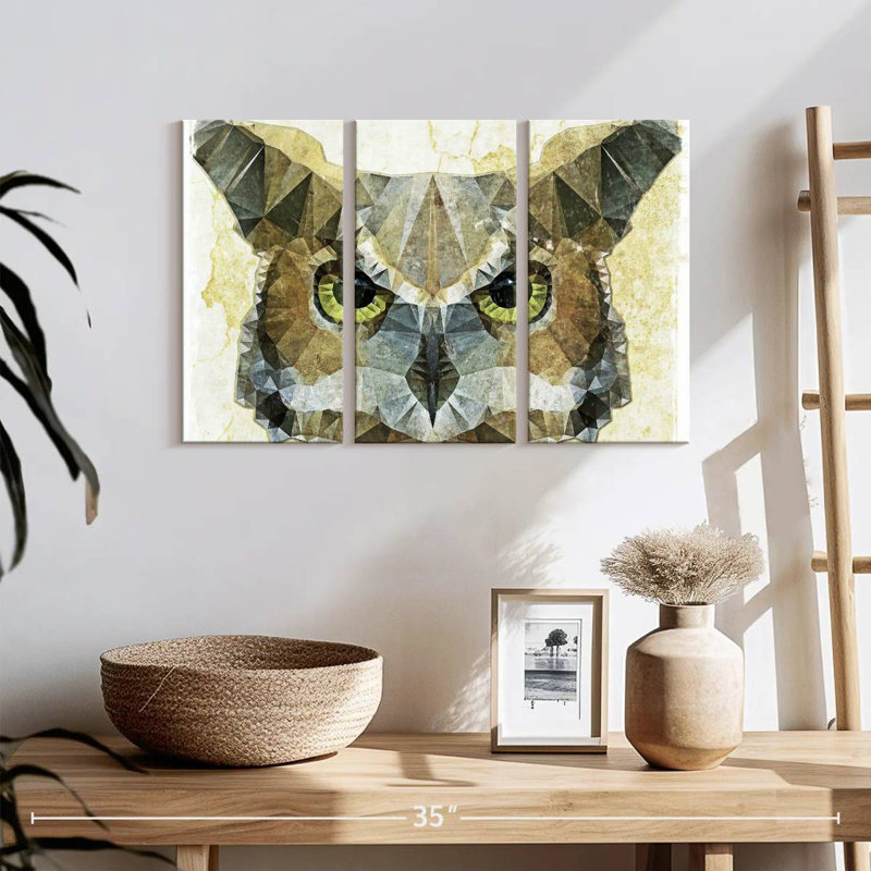 Brampt Abstract Owl, 32" H x 50" W