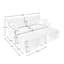 Ensemble de canapé modulaire en chenille 2 places Burnt Orange avec repose-pieds et coussins décoratifs-602627989