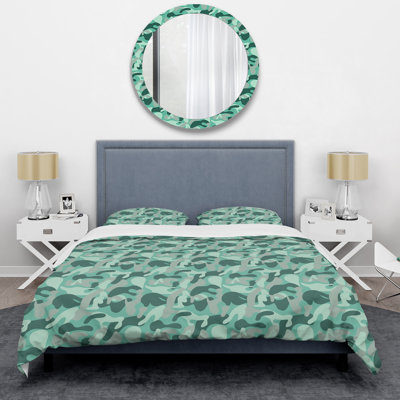 Ensemble de housse de couette en microfibre vert 3 pièces