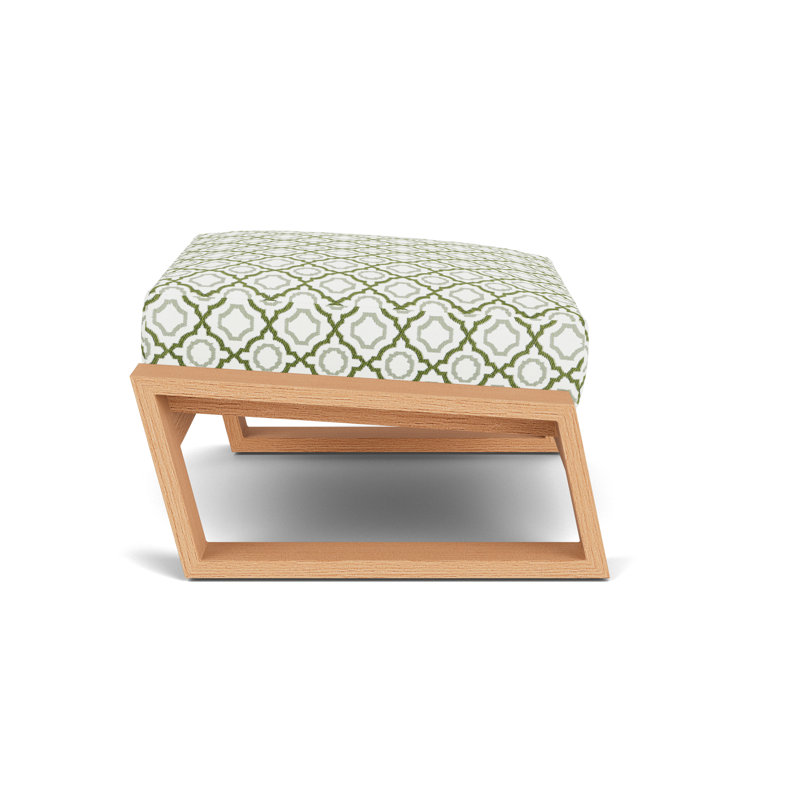 Pursuit Rectangle Outdoor Ottoman Patio Ottoman, Savanah Green